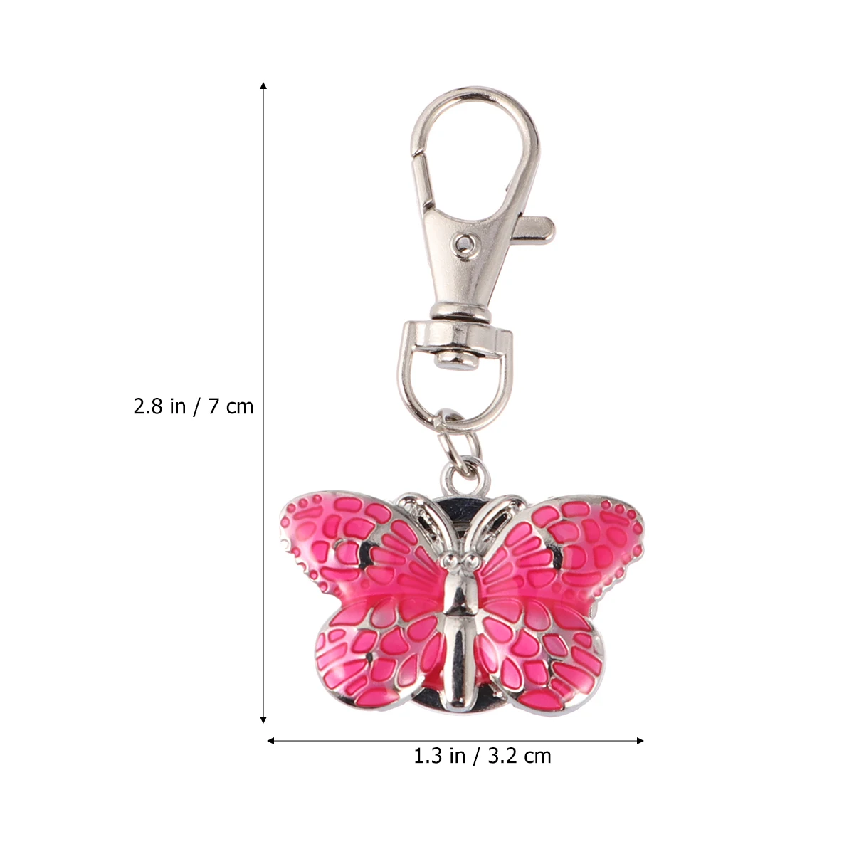 Keychain Pocket Watch Durable Metal Easy Time Reading Great Gift Keyring Accessories Quartz Watches