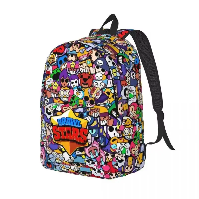 2024 Brawled Game Logo Backpack For Boy Girl Kids Student School Bookbag Cartoon Canvas Daypack Preschool Primary Bag Hiking