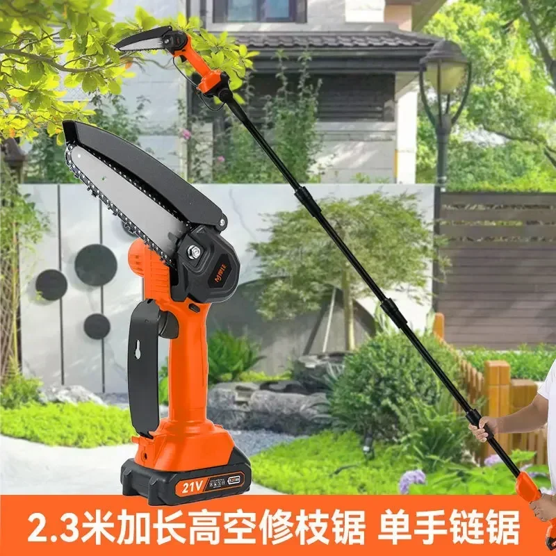 Cordless Pole Saw Electric Chainsaw Long Reach Telescopic Hand Lithium Battery Powered Tree Trimmer For Pruning