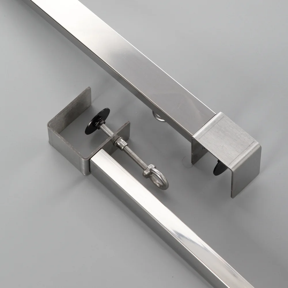 Removable non-punching stainless steel table leg bracket F clip table frame foot DIY coffee table desk