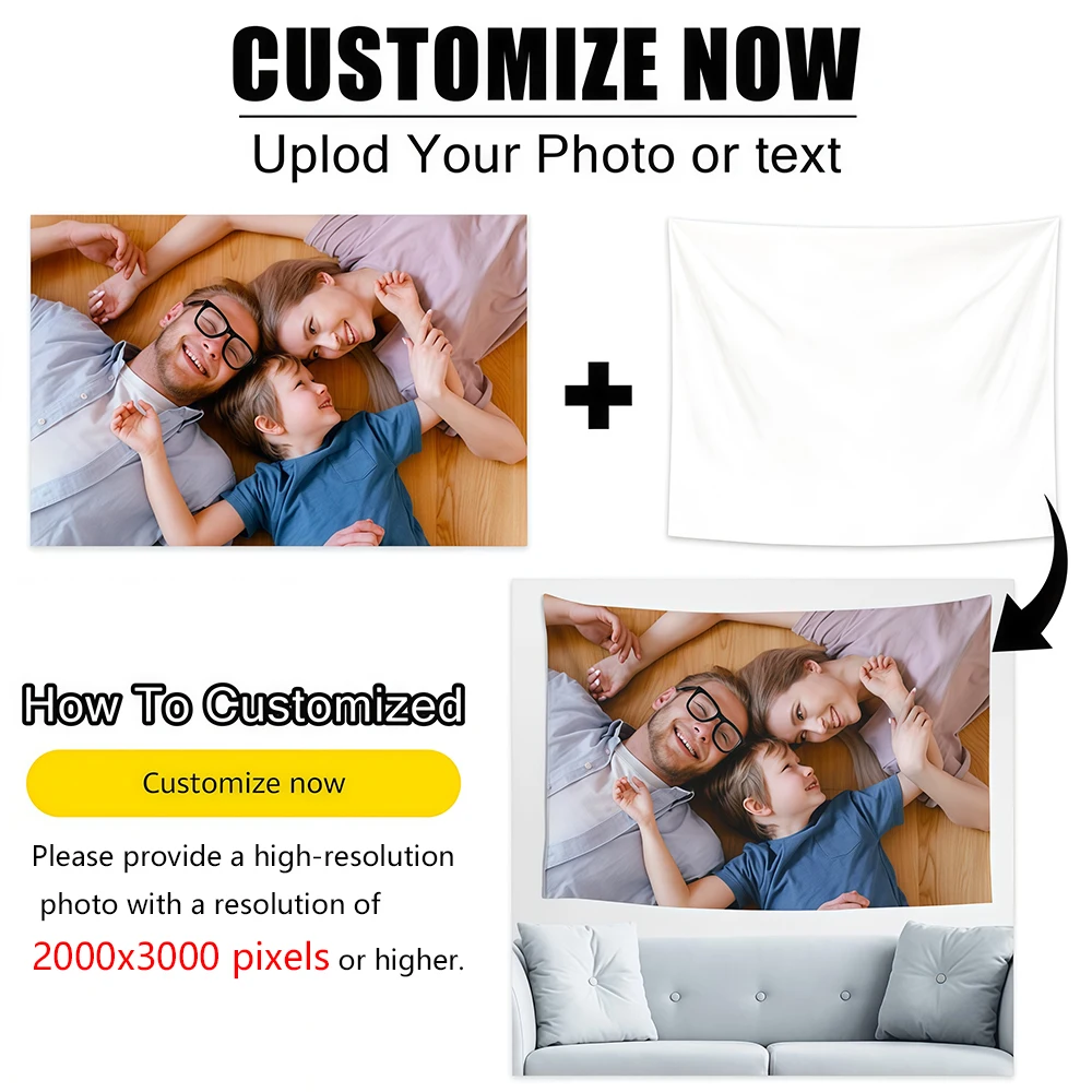 Custom Flag Banner Print Your Logo Text or Photos Personalized Wall Decor Flag Please provide images over 2000×3000 pixels