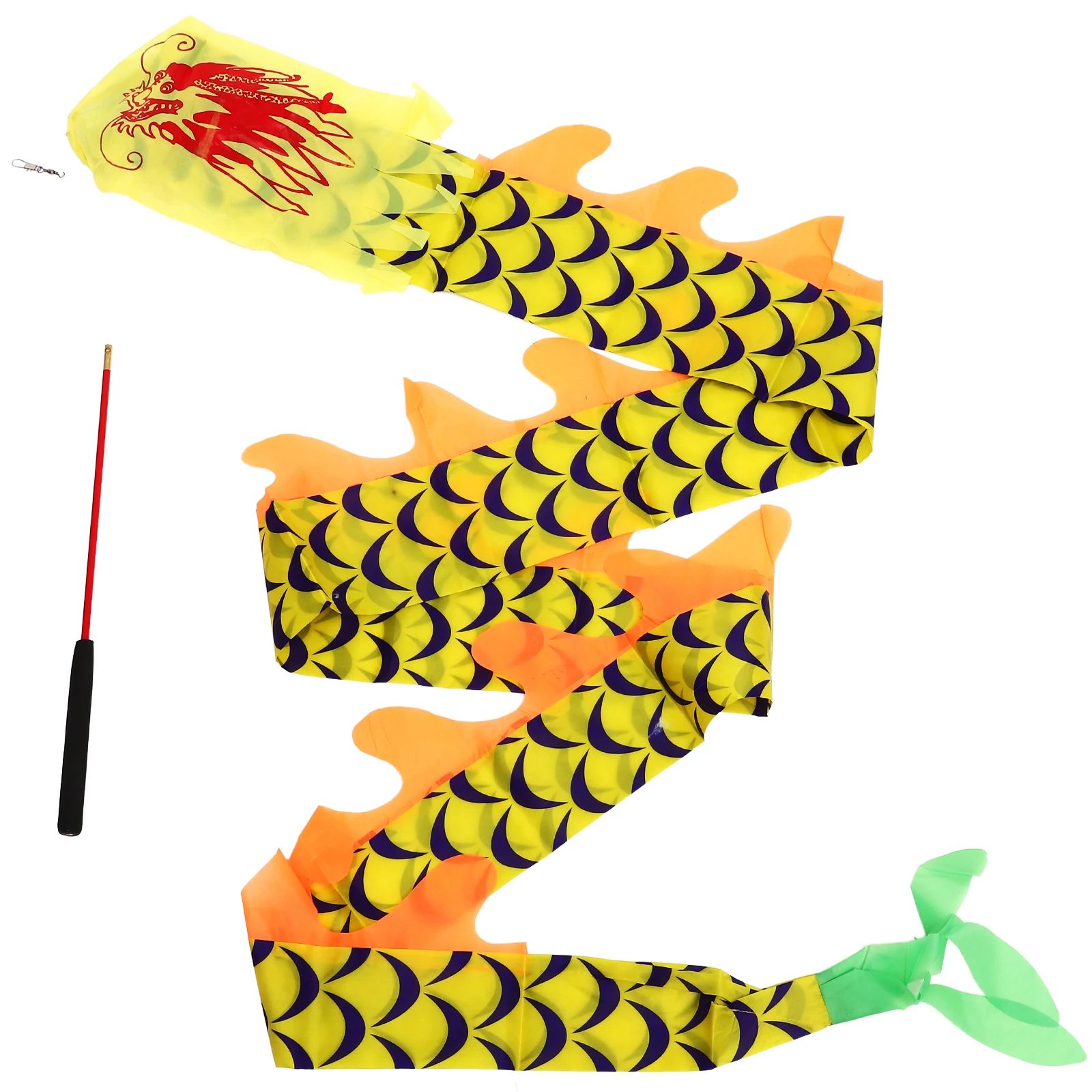 

1Set Dance Dragon Ribbon Premium Material Flexible Portable Handle for Kids Gymnastics Dancing Performance Outdoor Fitness