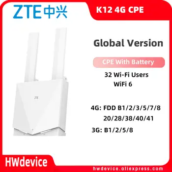 ZTE K12 4G CPE WiFi router s RJ11 baterií WiFi 6 podporovaných pásem B1/2/3/5/7/8/20/28/38/40/41 10 nejlepší prodej 4G router s RJ11 - №6