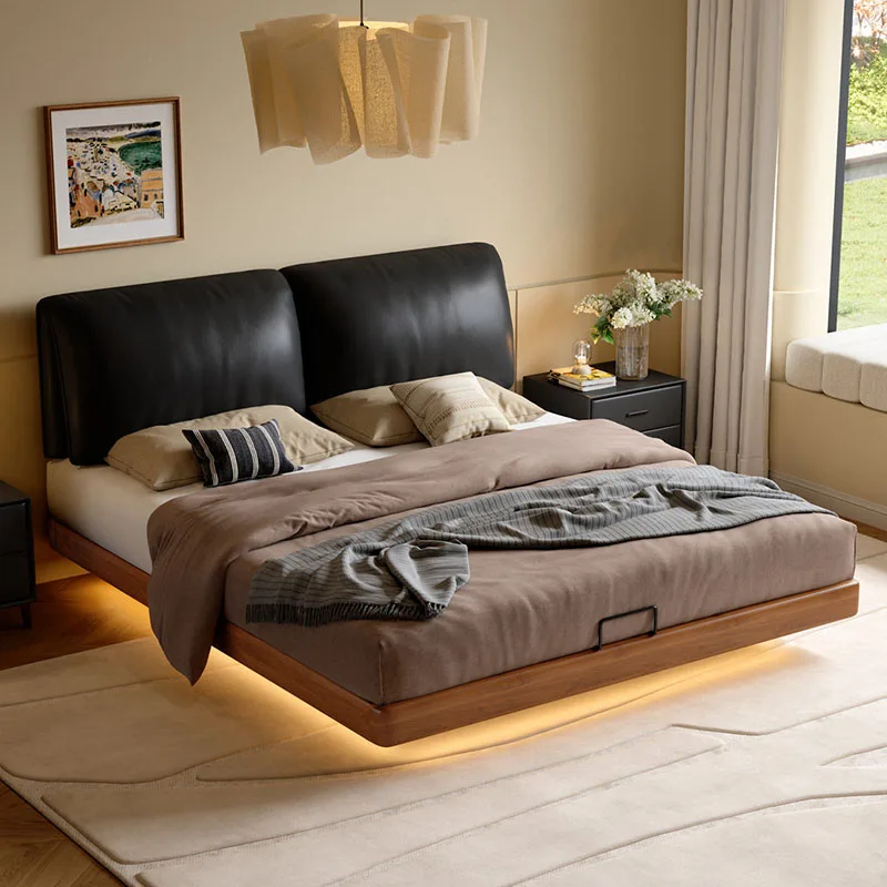 Girls Floating Bed Beauty European Space Saving Sleeping Safe Design Bed Luxury Queen Letto Matrimoniale Lounge Suite Furniture