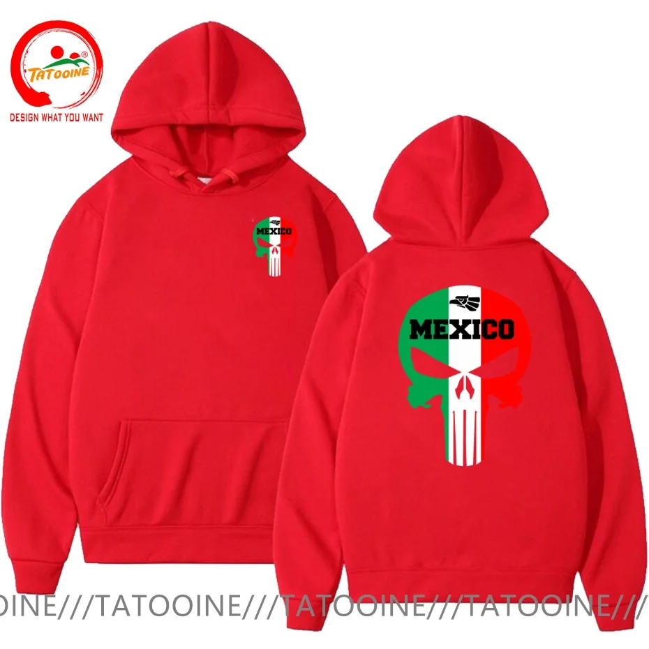 Camiseta masculina com estampa de caveira e brasão mexicano, moda masculina, roupa casual e moderna, tops estilosos, camiseta de lazer, camiseta mascu