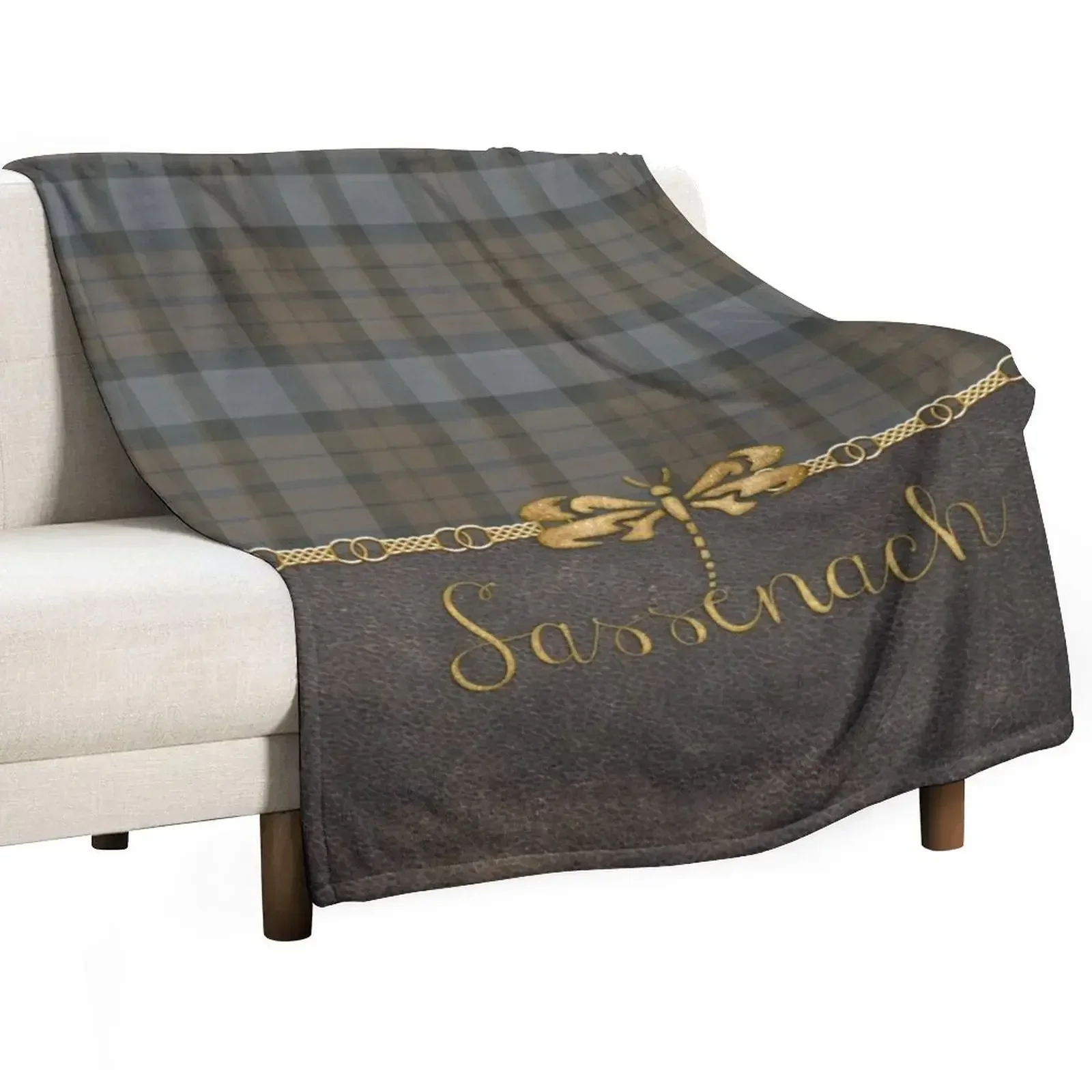 

Leather and tartan - Sassenach II Throw Blanket Moving Soft Beds Travel Blankets