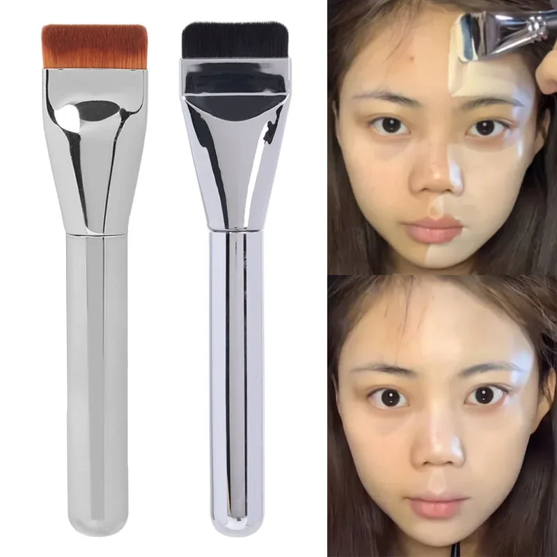 

Makeup Foundation Brushes Professional Flat Head Liquid Concealer Contour Application Makeup Brush Women Face Base Beauty Tools