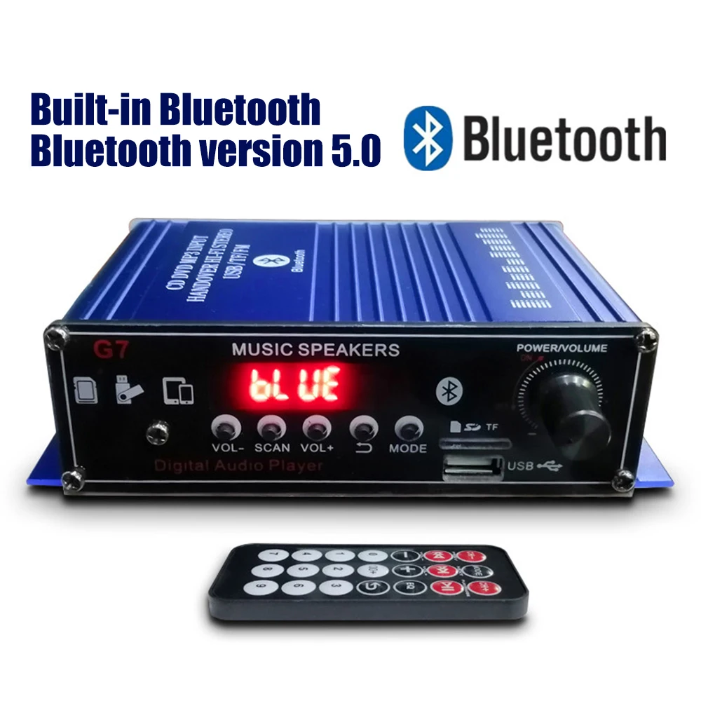 

AUX Bluetooth 400 Вт USB HIFI высокомощный FM стерео аудио радио цифровой усилитель домашние Стерео усилители FM радио автомобильное аудио