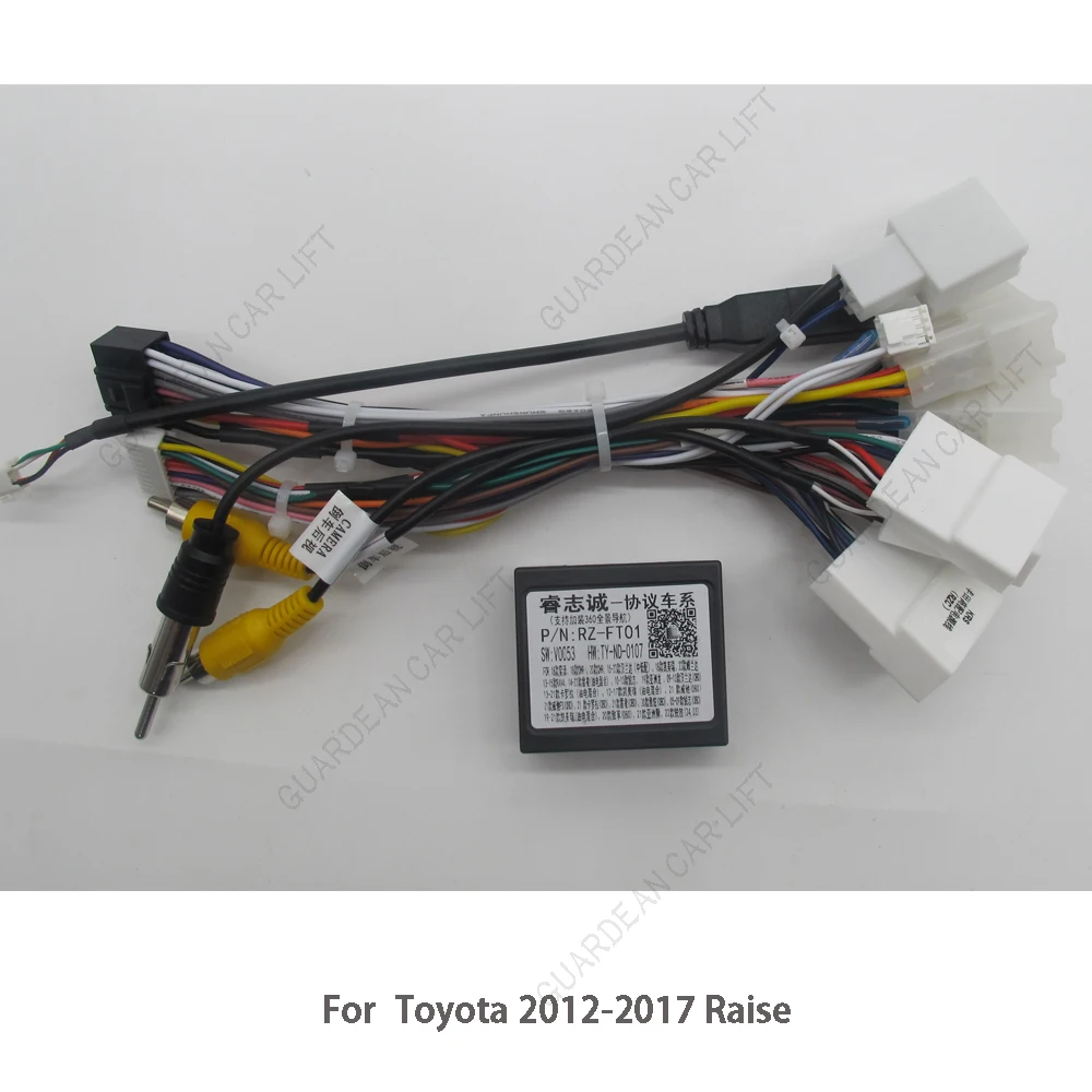 Android Car Radio Canbus Box with Cable For Toyota Corolla/Camry/CHR /RAV4/ LAND CRUISER 200 Wiring Harness Power Cable