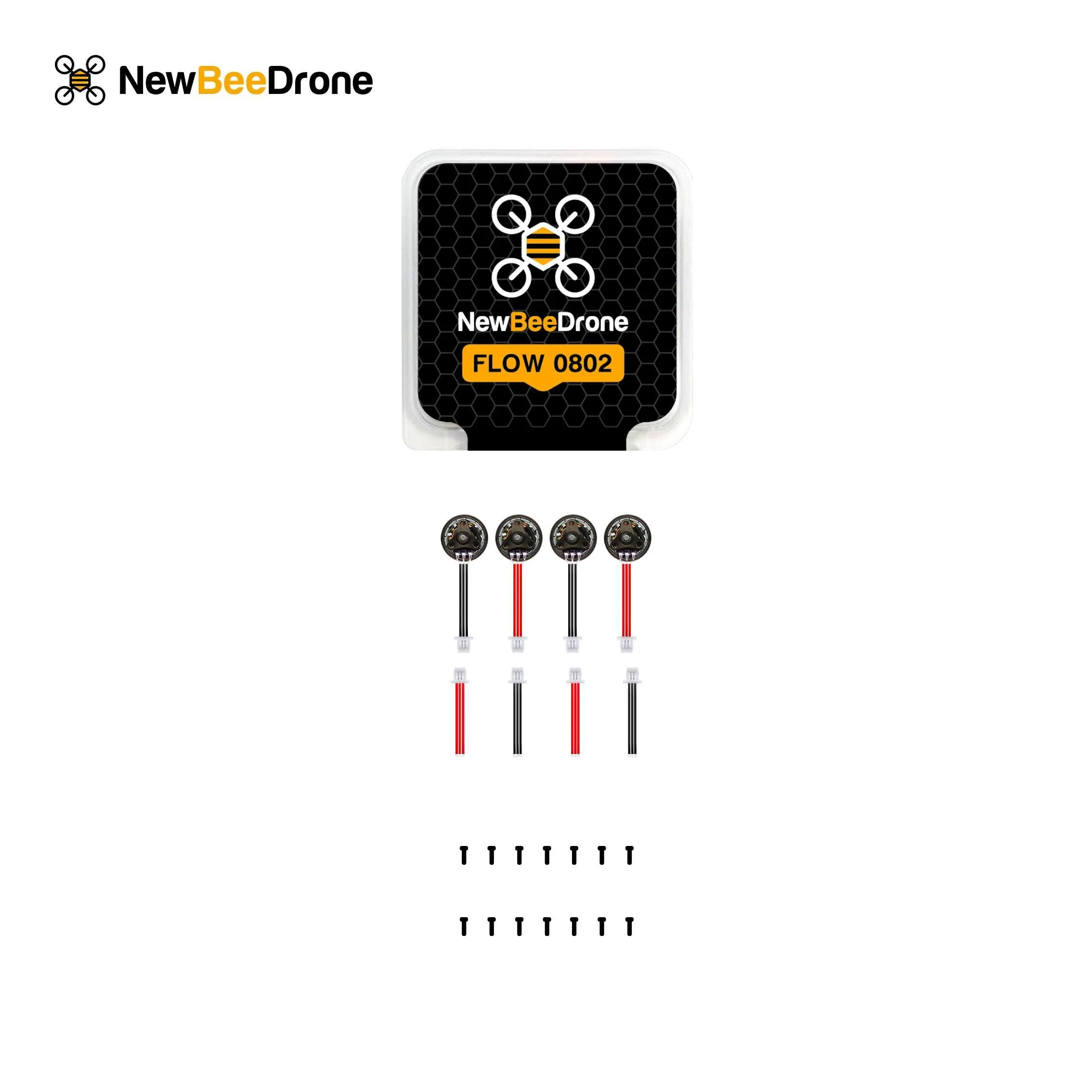 Moteur sans balais Newbeedrone Flow 0802 25000KV pour drone FPV, double roulement à billes, longue durée de vie, haute vitesse, course de quadricoptère RC