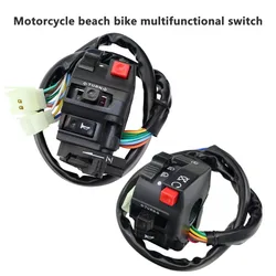 Motorcycle Handlebar Switch Assembly Multi-function Left Turn Signal Horn Start Choke Starter Switch For 7/8