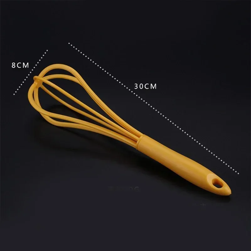 1Pcs Multifunctional Rotary Manual Egg Beater Mixer Mini Plastic Kitchen Egg Whisk Bake Tool Egg Agitator Silicone Whisk