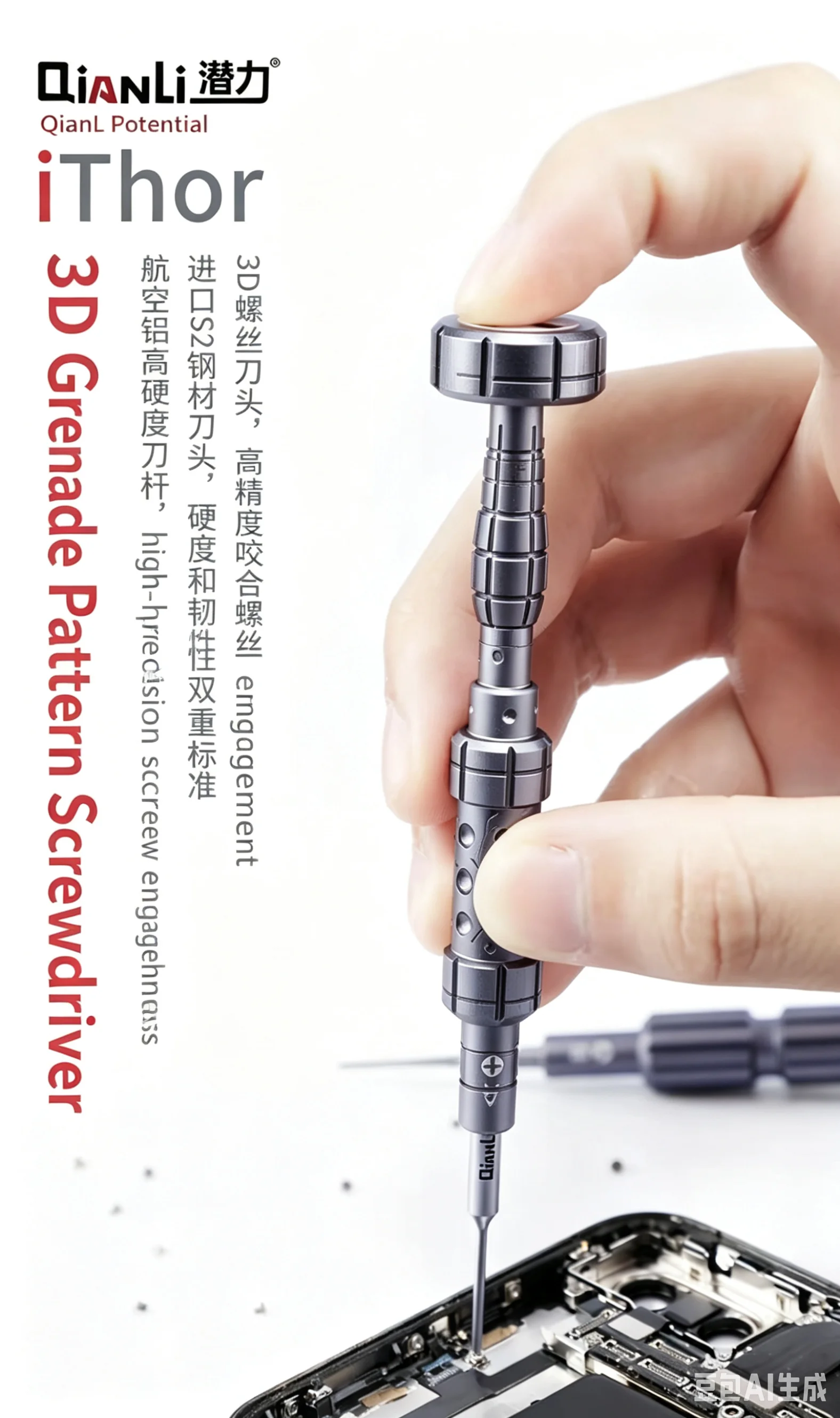Original QianLi ITor 3D Screwdriver High Presion Hard Batch Magnetic Screwdriver Ket for Samsung IP IPad Repair Tool