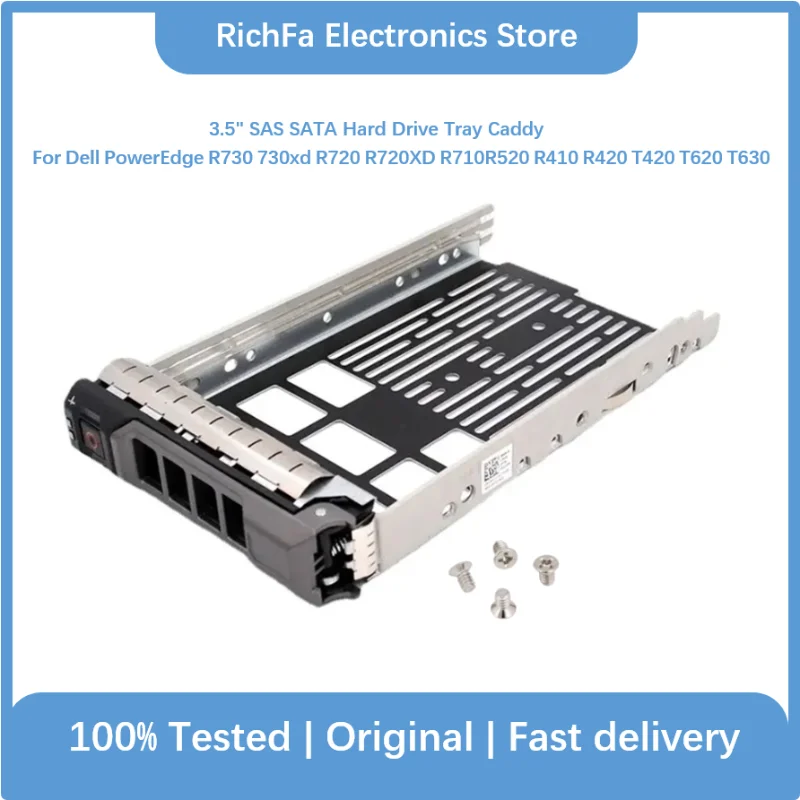 Dell PowerEdge R730 730xd R720 R720XD R710 R520 R410 R420 T420 T620 T630 KG1CH 3.5 인치 SAS SATA 서버 트레이 캐디 058CWC