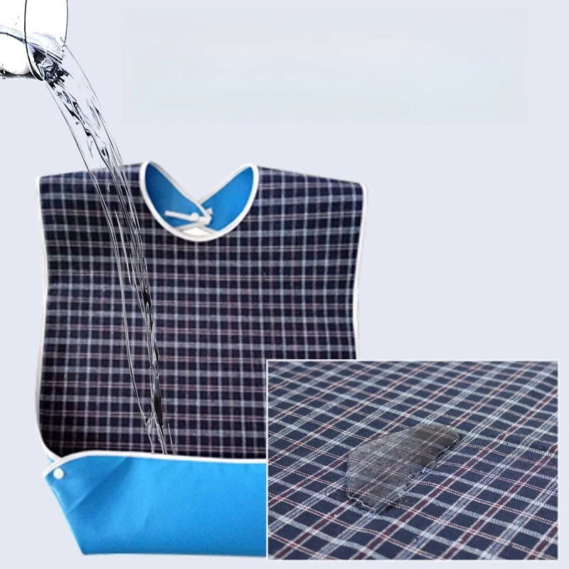 Adult Waterproof Adult Mealtime Bib Cloth Protector Clothes Bib Cook Protector Tool Aid Cook Dining Clothes Disability Aid Apron