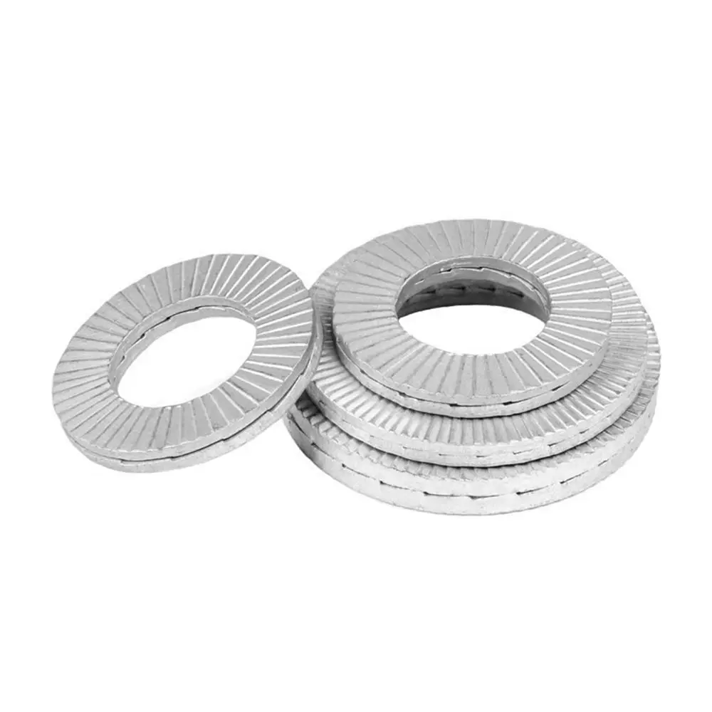 5Pcs Double Side Lock Washers M4 M10 M12 M16 M20 304 Stainless Steel Wedge Lock Washer Hardware Fastener Self-Lock