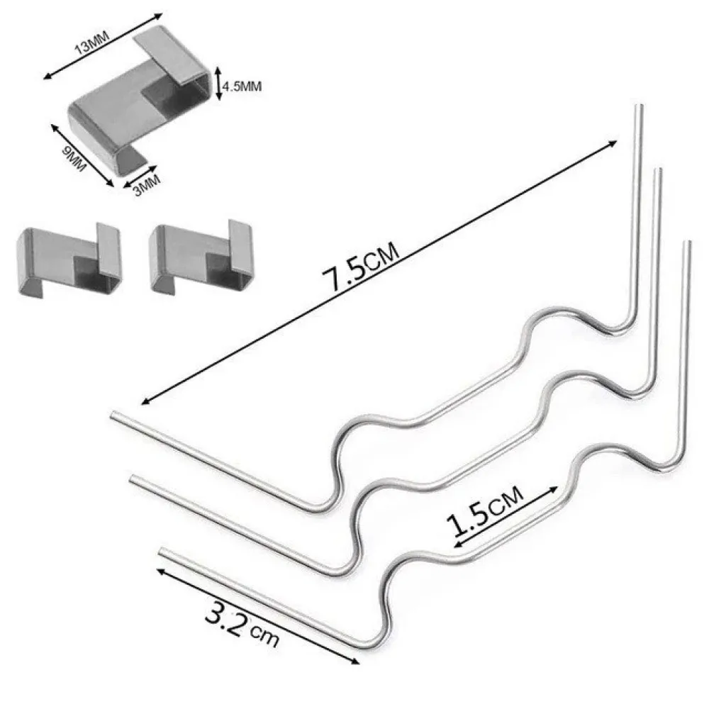 50 Durable Stainless Steel Greenhouse Fixings W Clips Glass Panel Clamps Garden Windproof Overlap Fastener Hardware