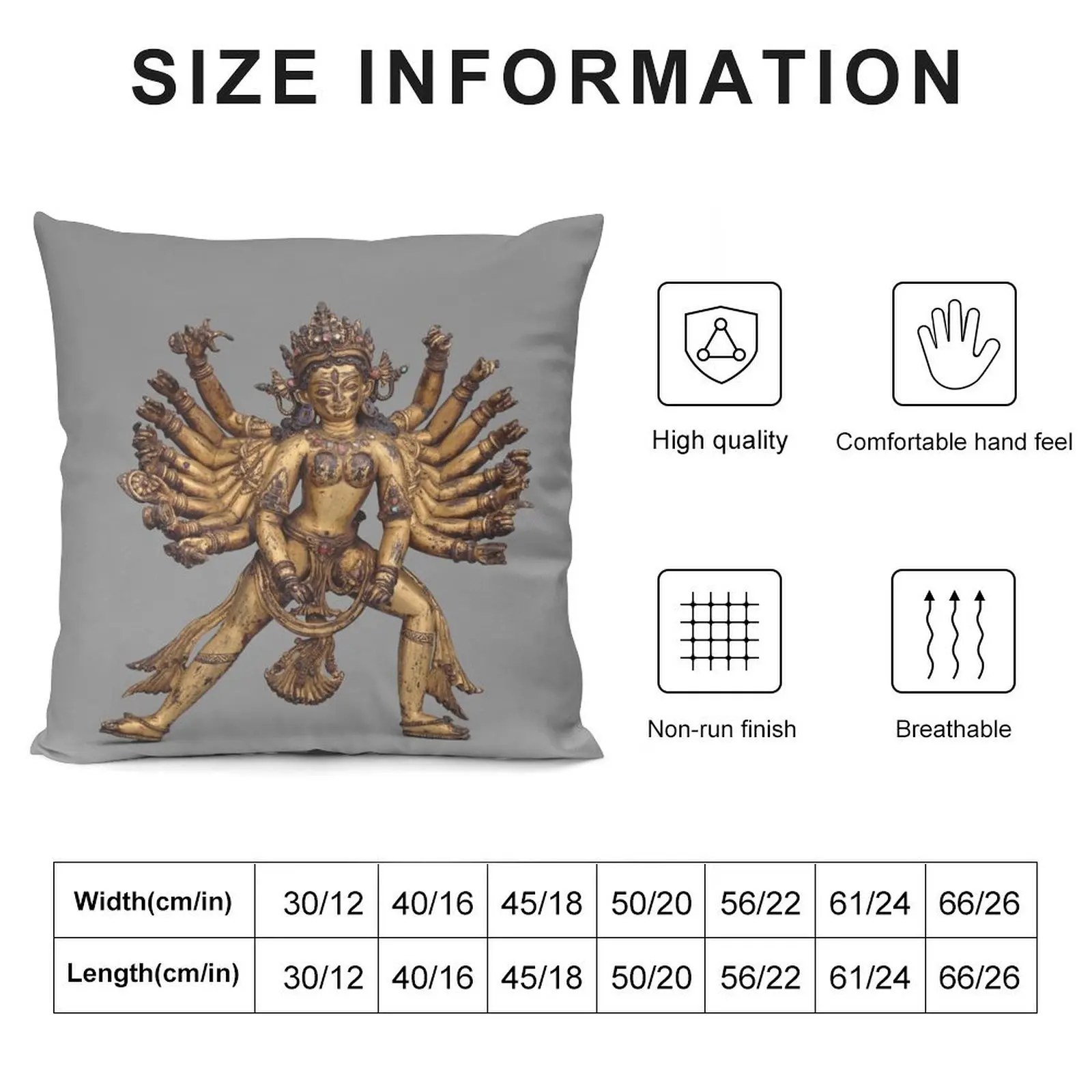 Kali goddess Throw Pillow Embroidered Cushion Cover Pillowcases Bed Cushions christmas decorations for home 2025 pillow