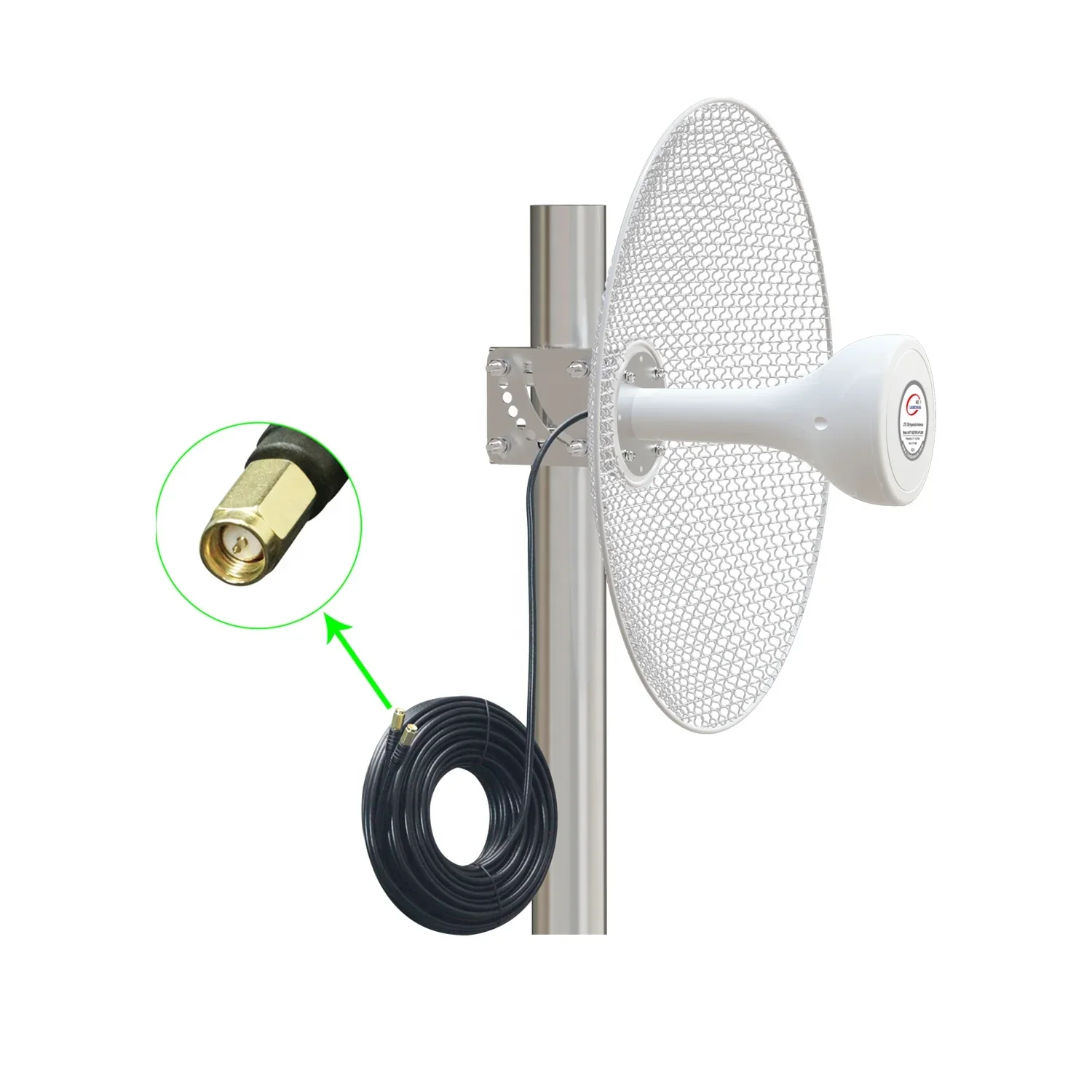 

1710-4200MHz 2*19dBi Gain Hyperbolic Antenna Mesh Parabolic MIMO grid antenna Hybrid MIMO ANTENNA