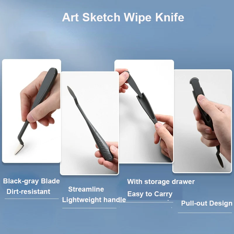 Art Sketching Eraser Knife Washable Brush Sponge High-gloss Artist Drawing Correction Details Eraser Pen Sketching Cleaning Tool