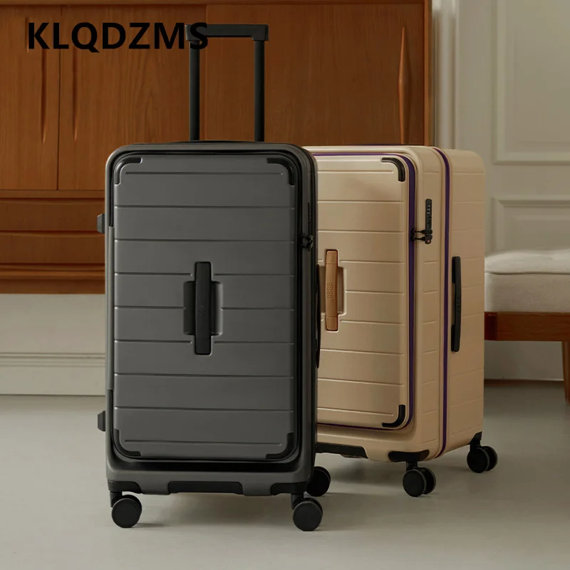 

KLQDZMS Luggage Travel Bag 20 Inches Boarding Box 24"26"30" Large Capacity Trolley Case Side Opening with Wheels Suitcase
