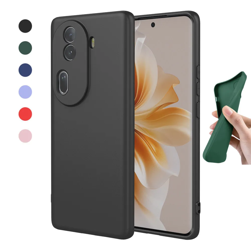 Flexible Liquid Silicone Case For OPPO Reno 12 11F 11 10 Pro Plus Protective Cover Bumper Fundas Coque Shell Capa