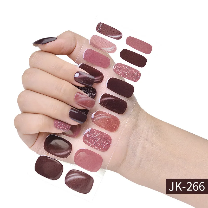 18 Tipps ins High Light Aurora Katzenauge UV halb gehärtete Semi-Backgel Nail Art Nagel aufkleber der zweiten Generation Nagel abziehbilder