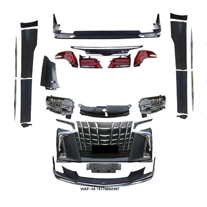 

For Alphard 2015-2017 Bumper Upgrade Kit-Bolt-On Universal Fitment for Retrofit Appearance Improvement