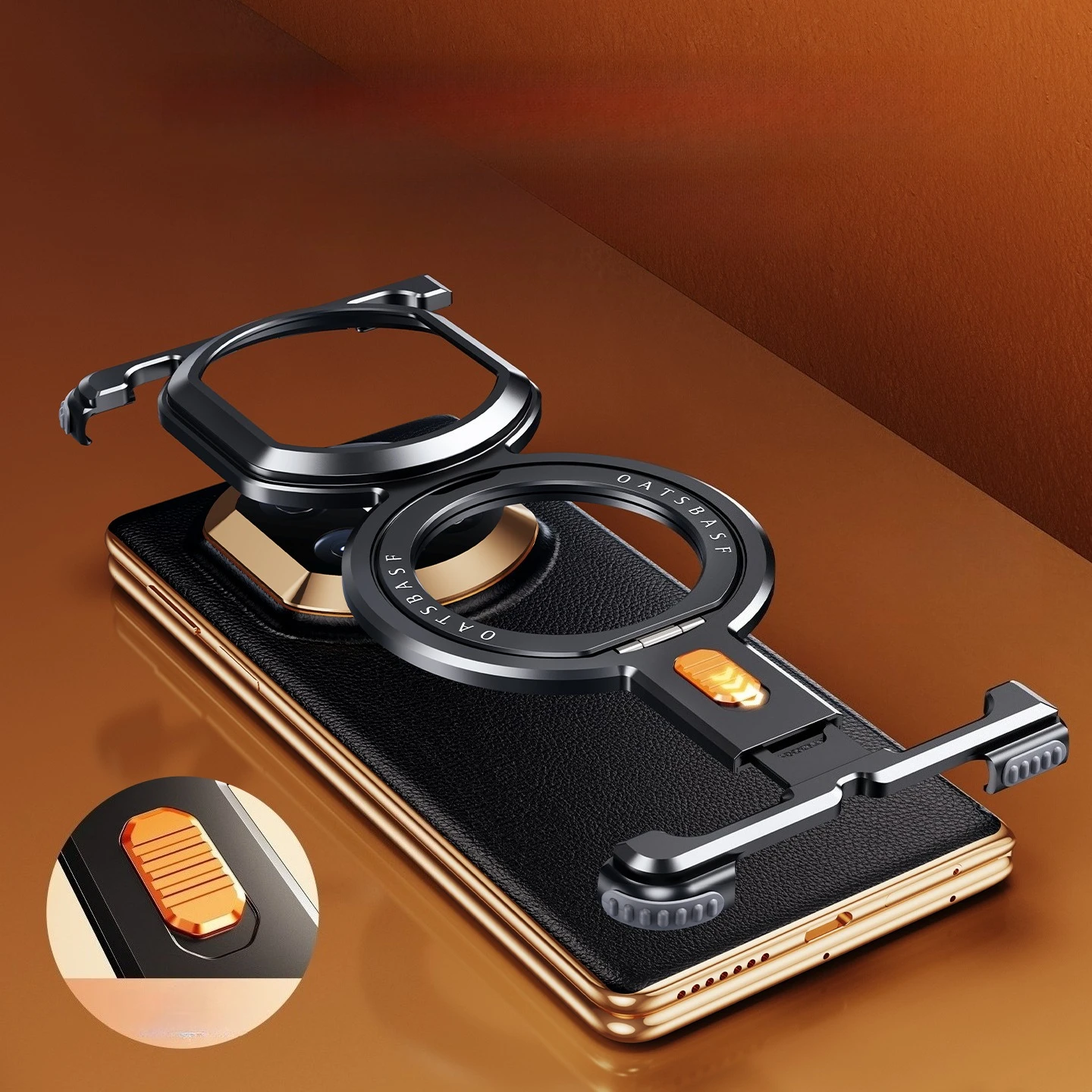 

Регулируемый чехол Oatsbasf для Huawei Mate X7, безрамочный, с защитой 360 градусов ° Поворотная магнитная подставка-бампер с защитой от ударов