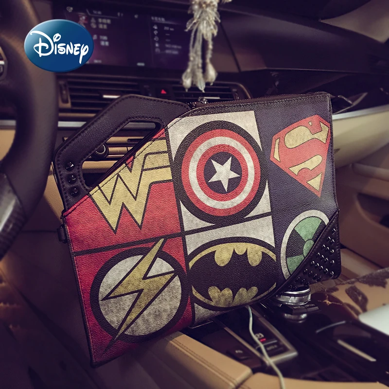 Imagem -03 - Disney Marvel Nova Bolsa de Embreagem Masculina Moda de Grande Capacidade Bolsa de Proteção Ipad Selvagem Bolsa de Ombro Mensageiro Masculino de Alta Qualidade