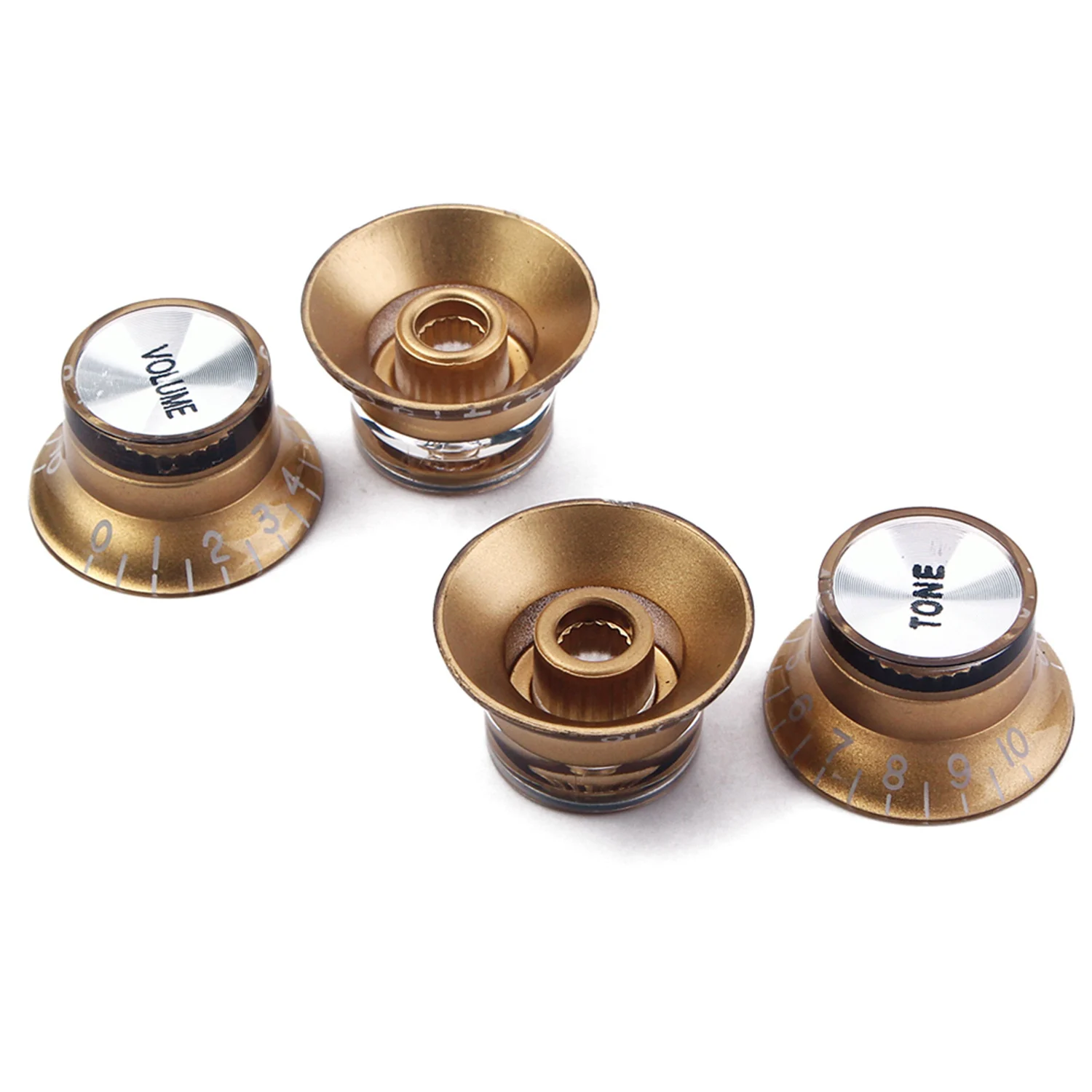 4 Pcs Speed Control Knobs 2 Tone 2 Volume for Gibson LP SG Guitar Golden Knobs Guitar