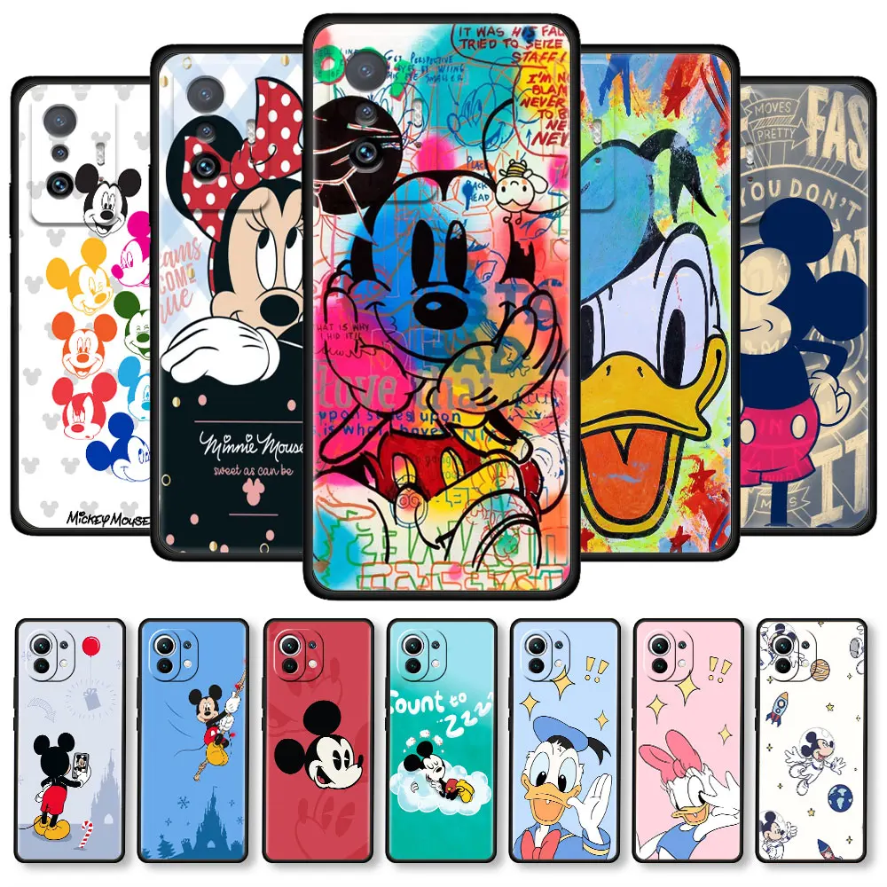 Case For Xiaomi Mi 11 Lite 5G NE 11T Pro 12 Note 10 10T 12X 11i 9T 9 Protective Silicone Back Phone Cover Disney Mickey Mouse