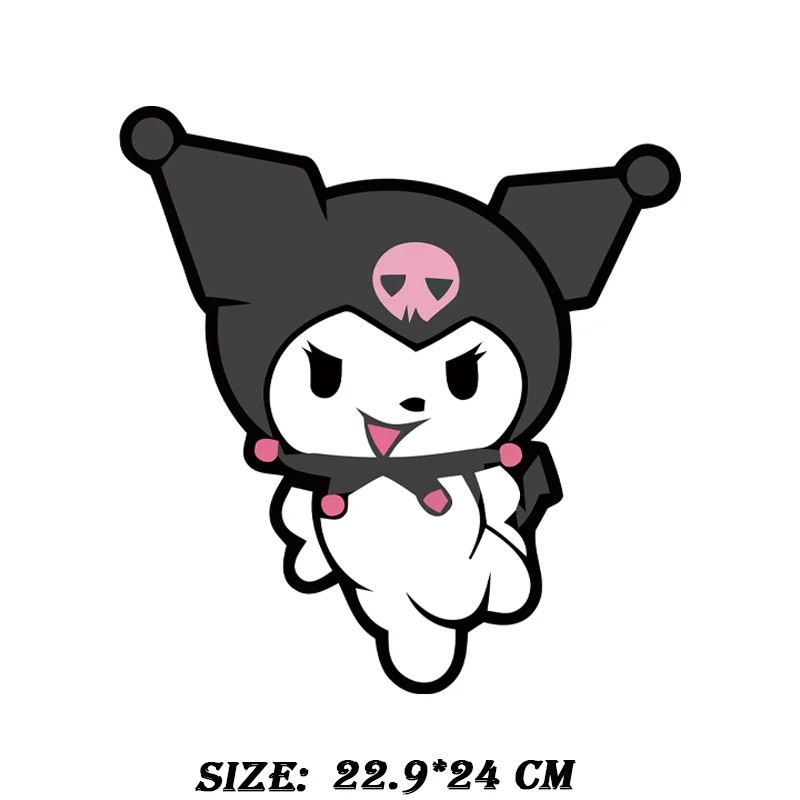 Creative Cute Kuromi Clothing Thermoadhesive Patches Cartoon Vinyl DIY Printed Heat transfers stickers for clothing Pattern