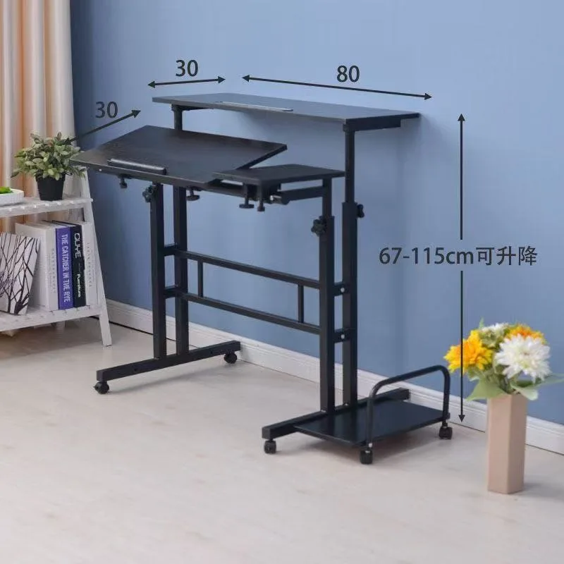 Study table can stand computer desk, simple lifting table notebook household