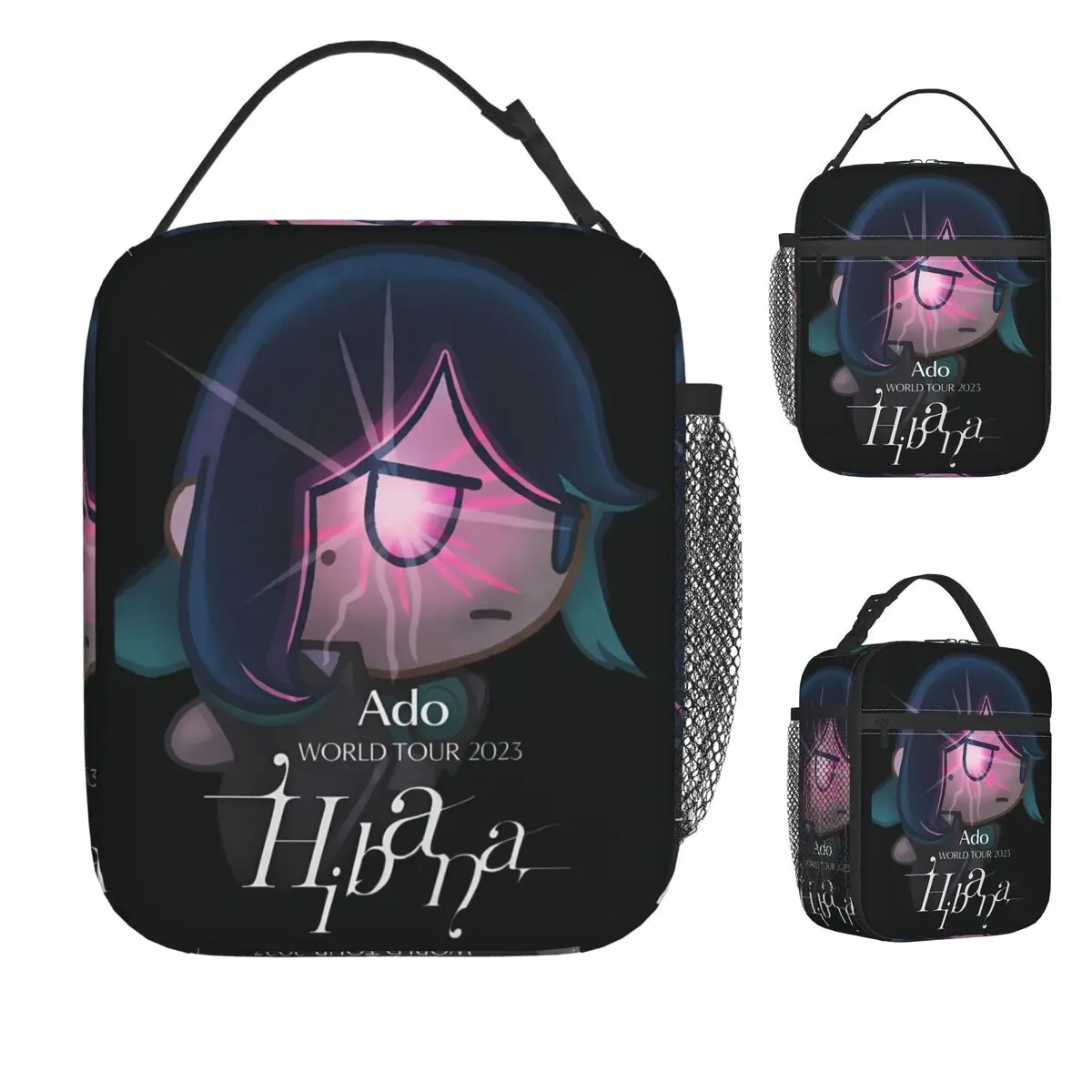 

Ado Wish Tour Японская сумка для обеда для певицы Ado Hibana World Tour 2025 Повседневная коробка для обеда для пикника Портативная сумка для еды Сумка-холодильник
