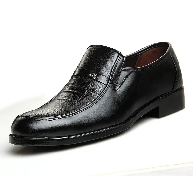 Casual Loafers for Men Round Toe Mens Formal Shoes Business Handmade Slip-On Mens Flat Shoes