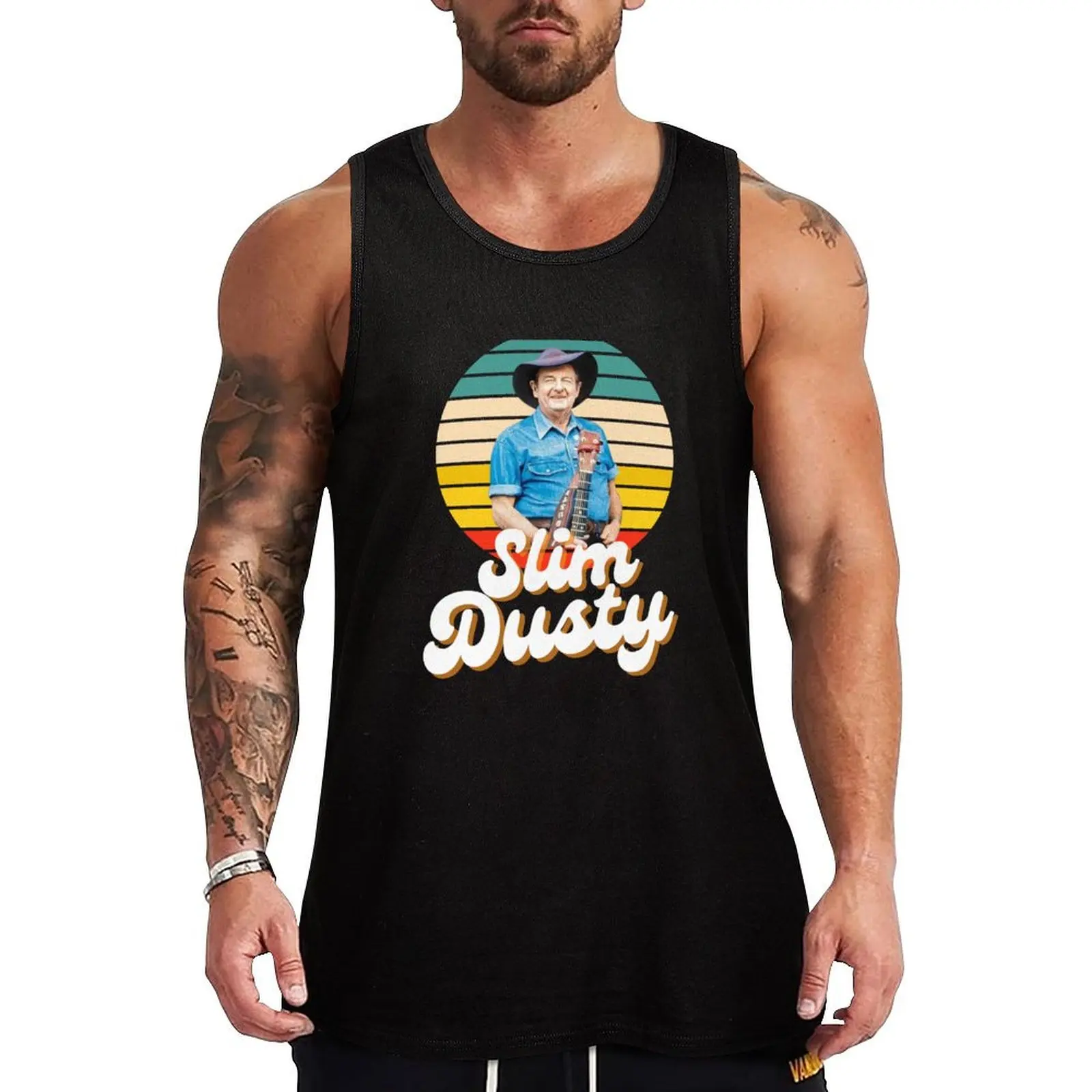 Slim Dusty Tank Top Men's fitness t-shirt tops