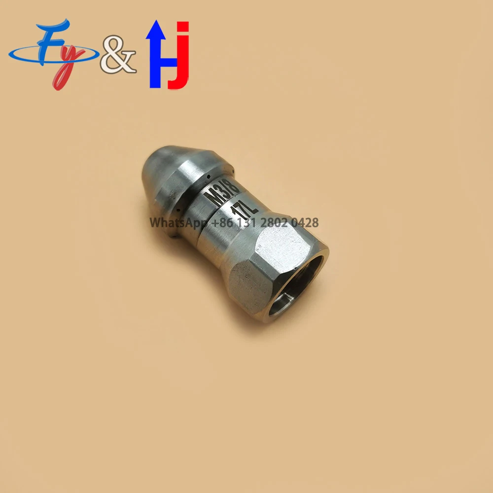 7 Holes Front 1 Back 6 3/8 17L Stainless steel Pagoda high-pressure Nozzle Cleaning Dredging Of Sewage Sludge Nozzle