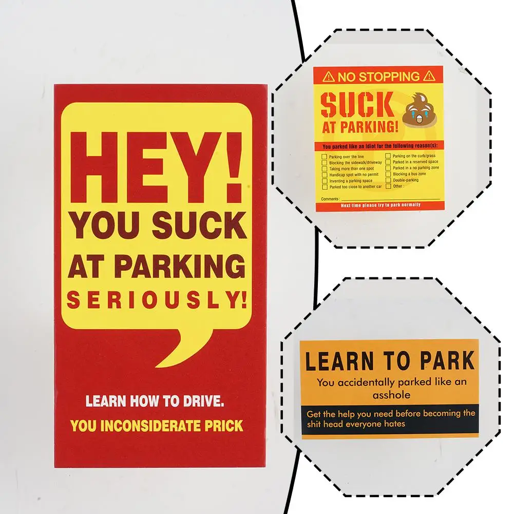 Bad Parking Cards You Parked Like An Idiot Business Cards 3.54