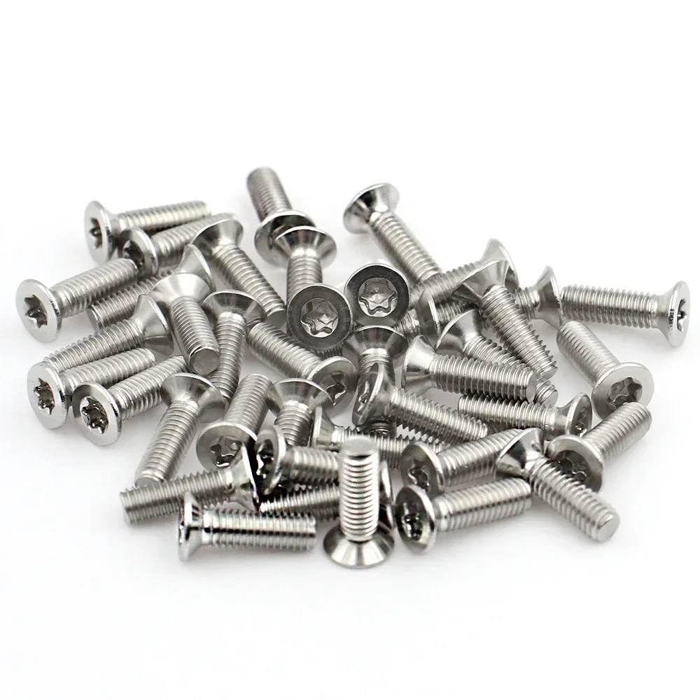 5/10/50pcs M1.4 M1.6 M2 M2.5 M3 M4 M5 M6 CM Six-Lobe Torx Flat Countersunk Head Screw Bolt 304 A2-70 Stainless Steel GB2673