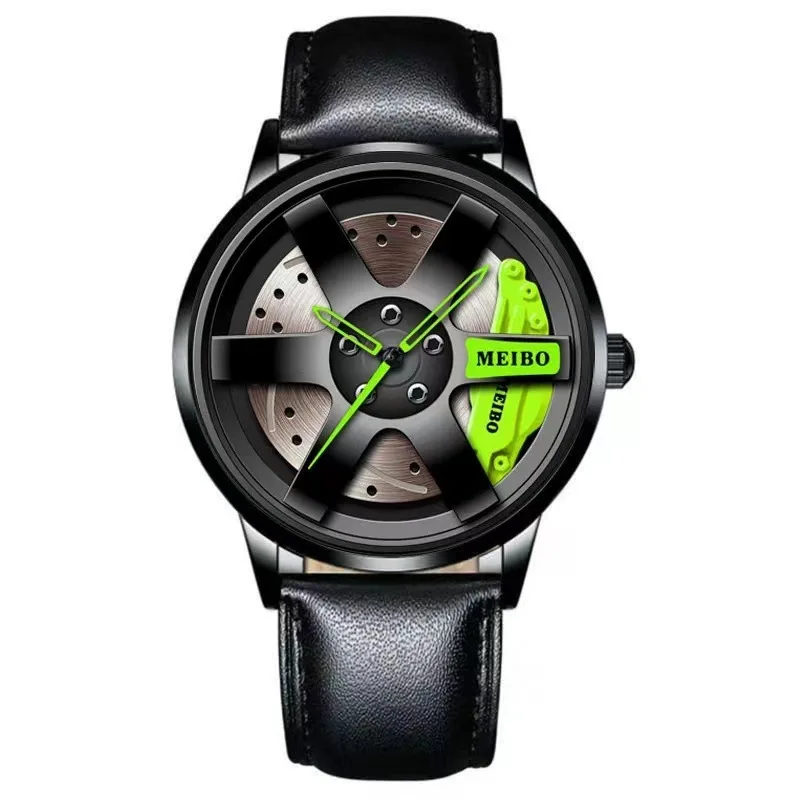 Moda masculina relógios de roda carro luxo aço inoxidável à prova dwaterproof água relógio para homens quartzo relógios pulso masculino relogio masculino