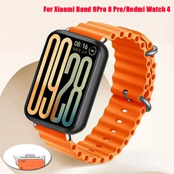 Ocean Silicone Strap For Xiaomi Mi Band 9 Pro 8 Pro Smart Watch Bracelet Watchband Redmi Watch 4 5 Soft Sport Wristband Correa