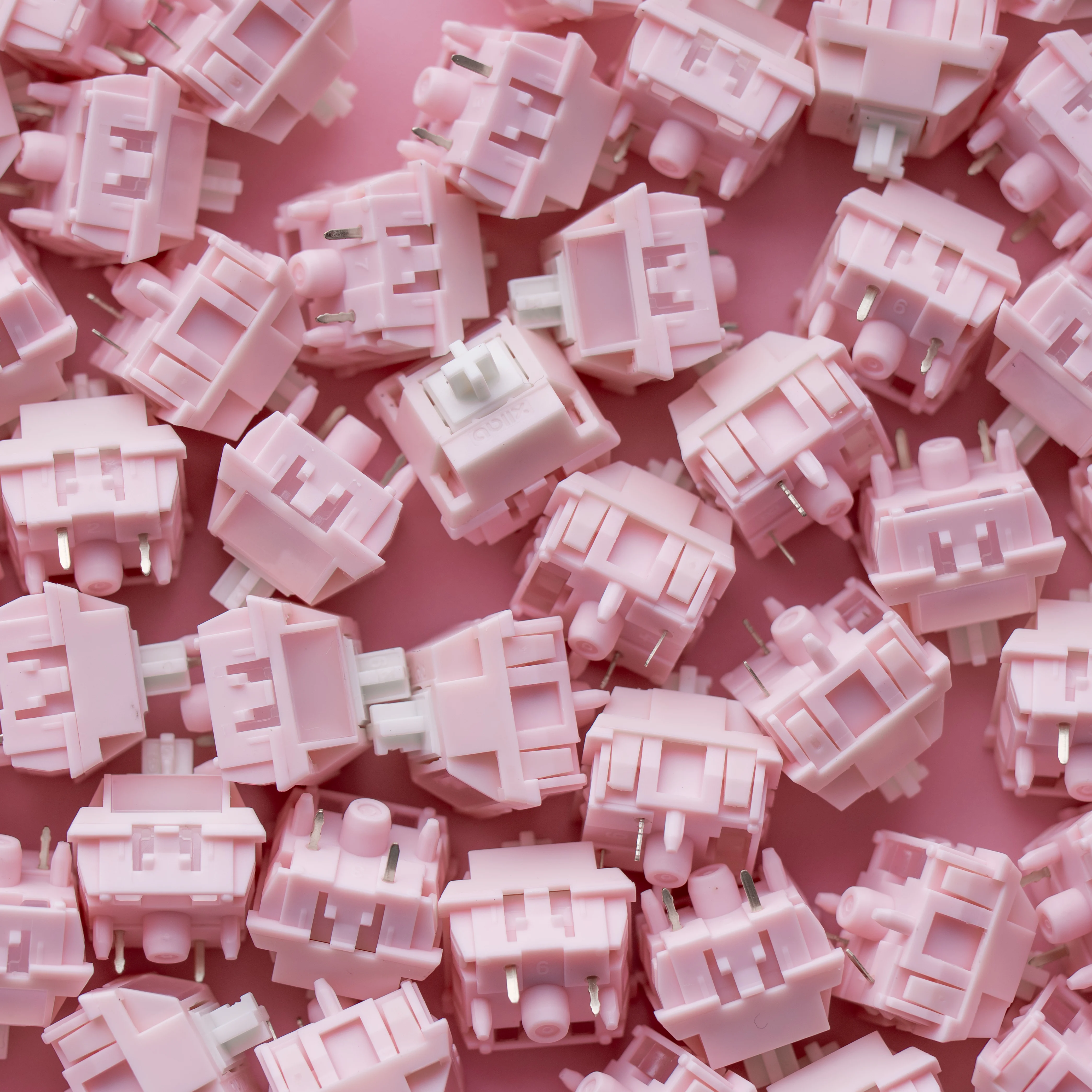 Xllab Peach Switch Linear Pre-Lubed 5 Pins HotSwap UPE Stem Keygeek Switches For Mx Mechanical Keyboard 기계식 키보드 축