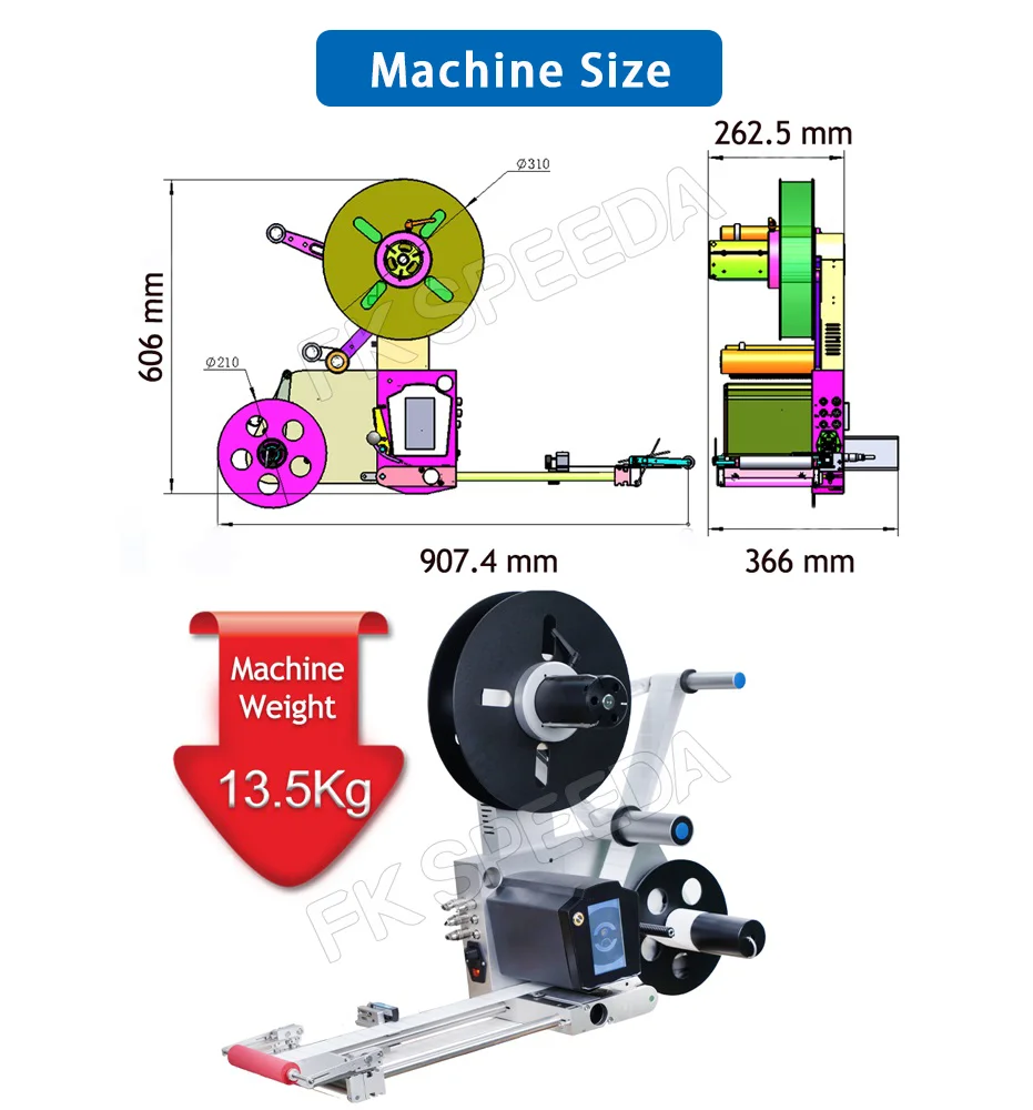 automatic production line labeling head flat label head