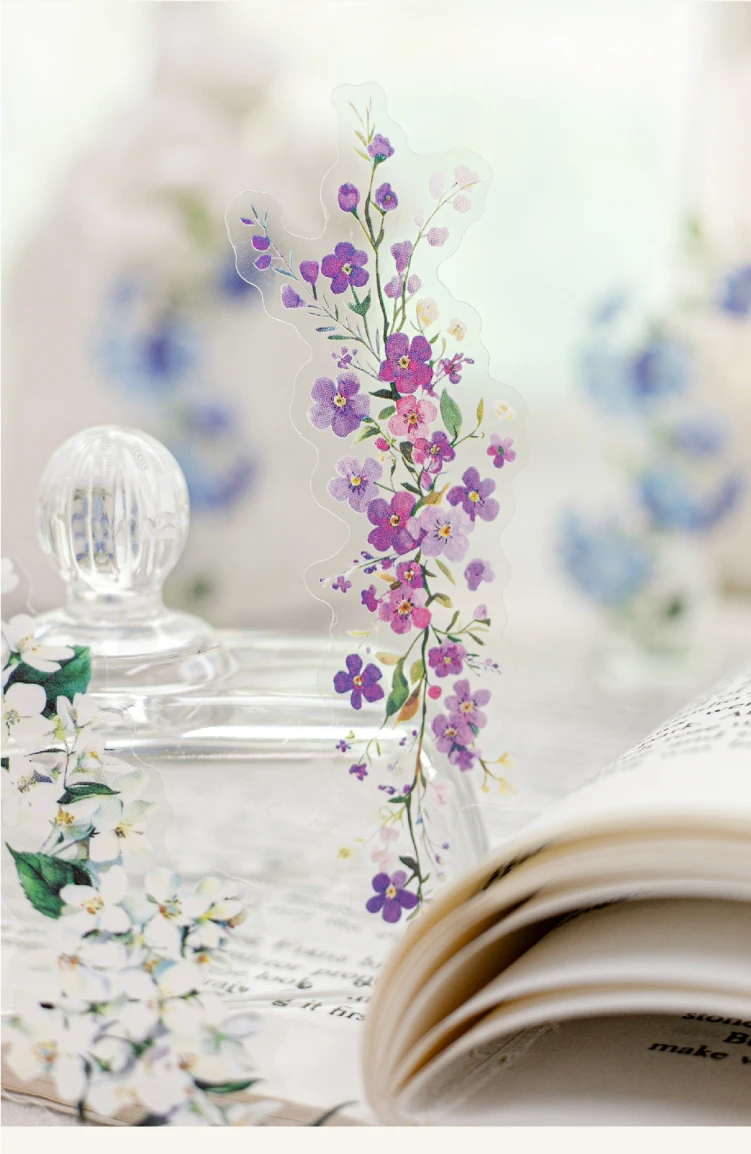 Journal GO 30 Stück Blumenzweig-Traum-Aufkleber-Kollektion für Geschenkkarten, Bastelarbeiten, Dekoration, Journaling, Scrapbook, DIY-Aufkleber – Detail 14