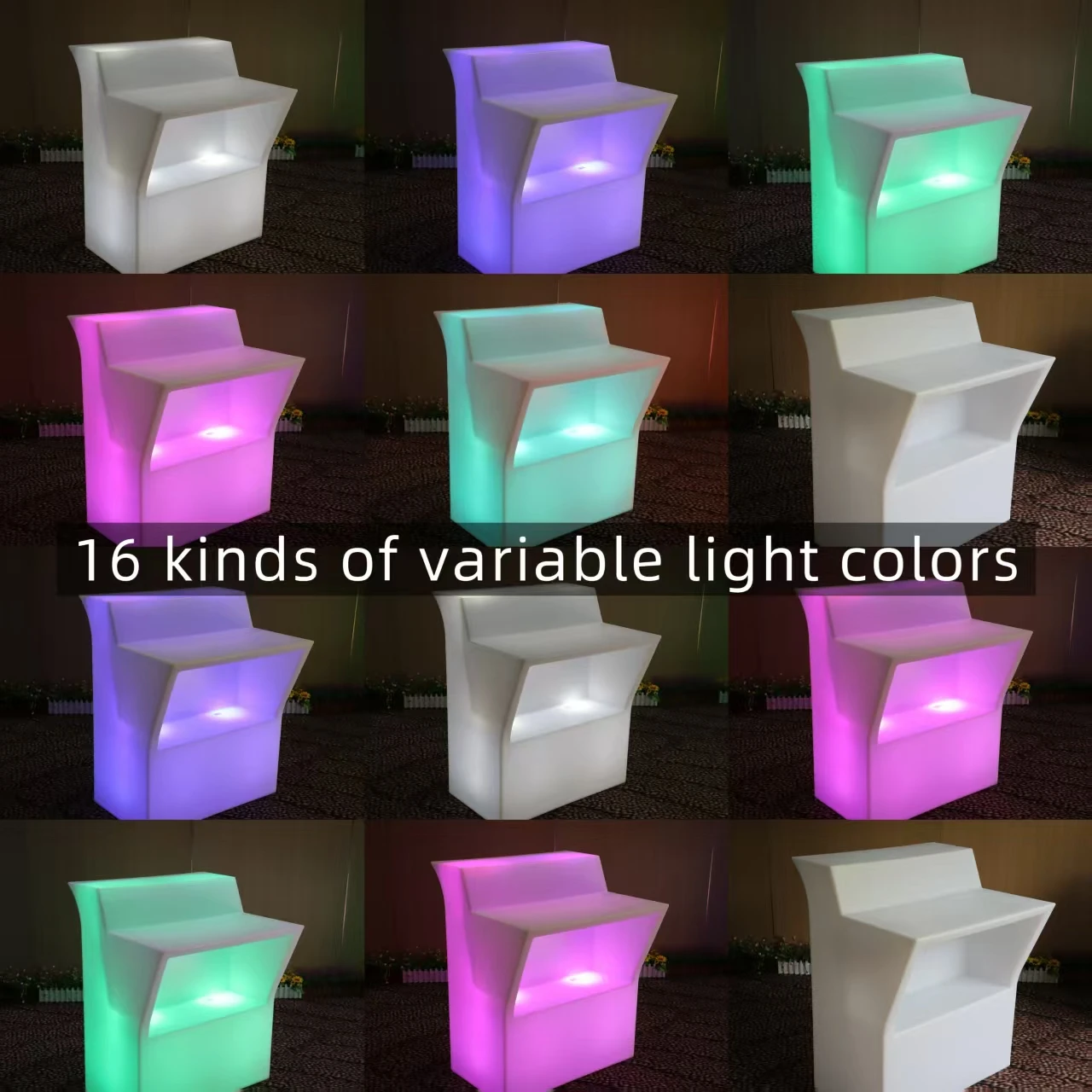 Led Plastic Portable bar Counter Furniture/straight Led Mobile bar Portable Led Light Modern bar Counter Waterproof for Sale