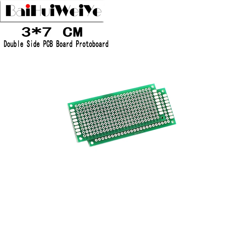 

5 шт., 3*7 см, 3x7 см, двухсторонний прототип «сделай сам», универсальная печатная плата печатной платы, печатная плата для Arduino «сделай сам»