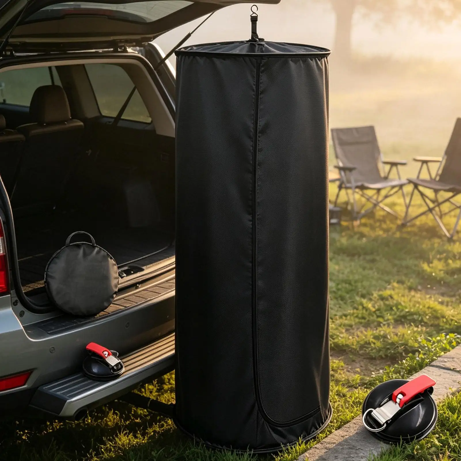 Changing Tent for Car Waterproof Car Tailgate Dressing Room with Suction Cup Foldable Camping Shower Tent for SUV Camping