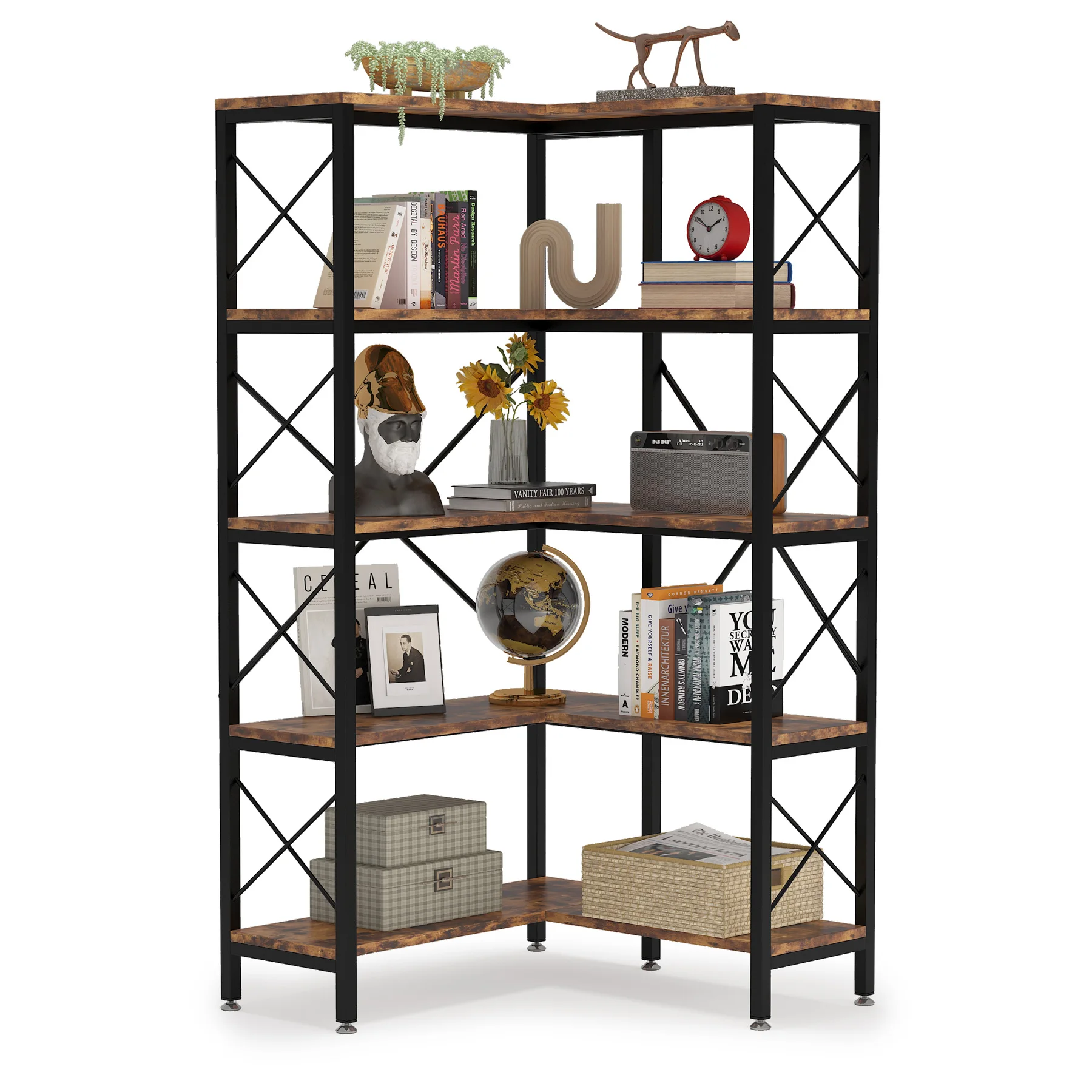 

Tribesigns 5-Shelf Storage Holders Racks Corner Display Stand Rack For Home Use And Business Use