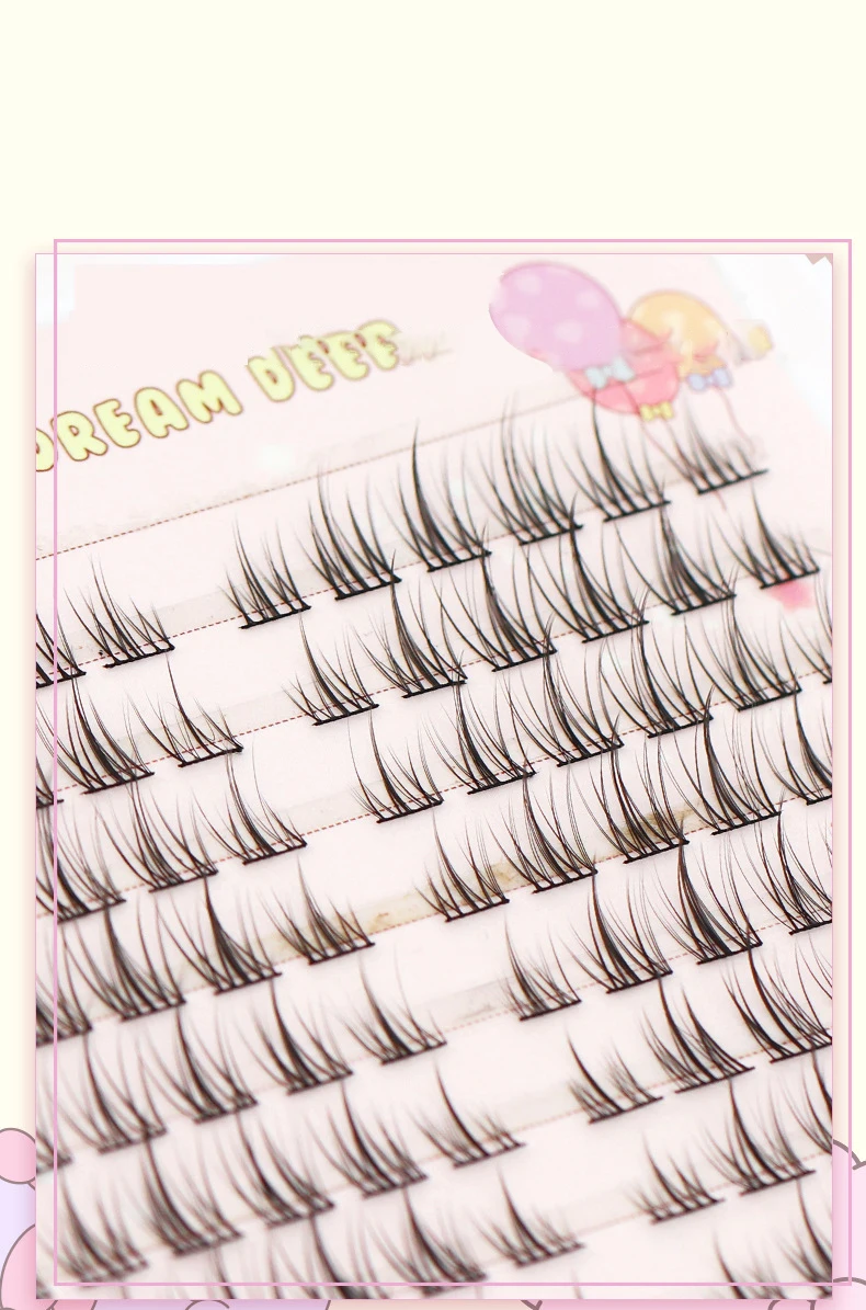 32Rows Manga Lash Eyelash Book High Quality Cluster Lashes Manhua Eyelashes Elf Makeup Strand Eyelashes Y2K Eyelashes Extension